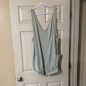 We The Free Light Green Striped Romper